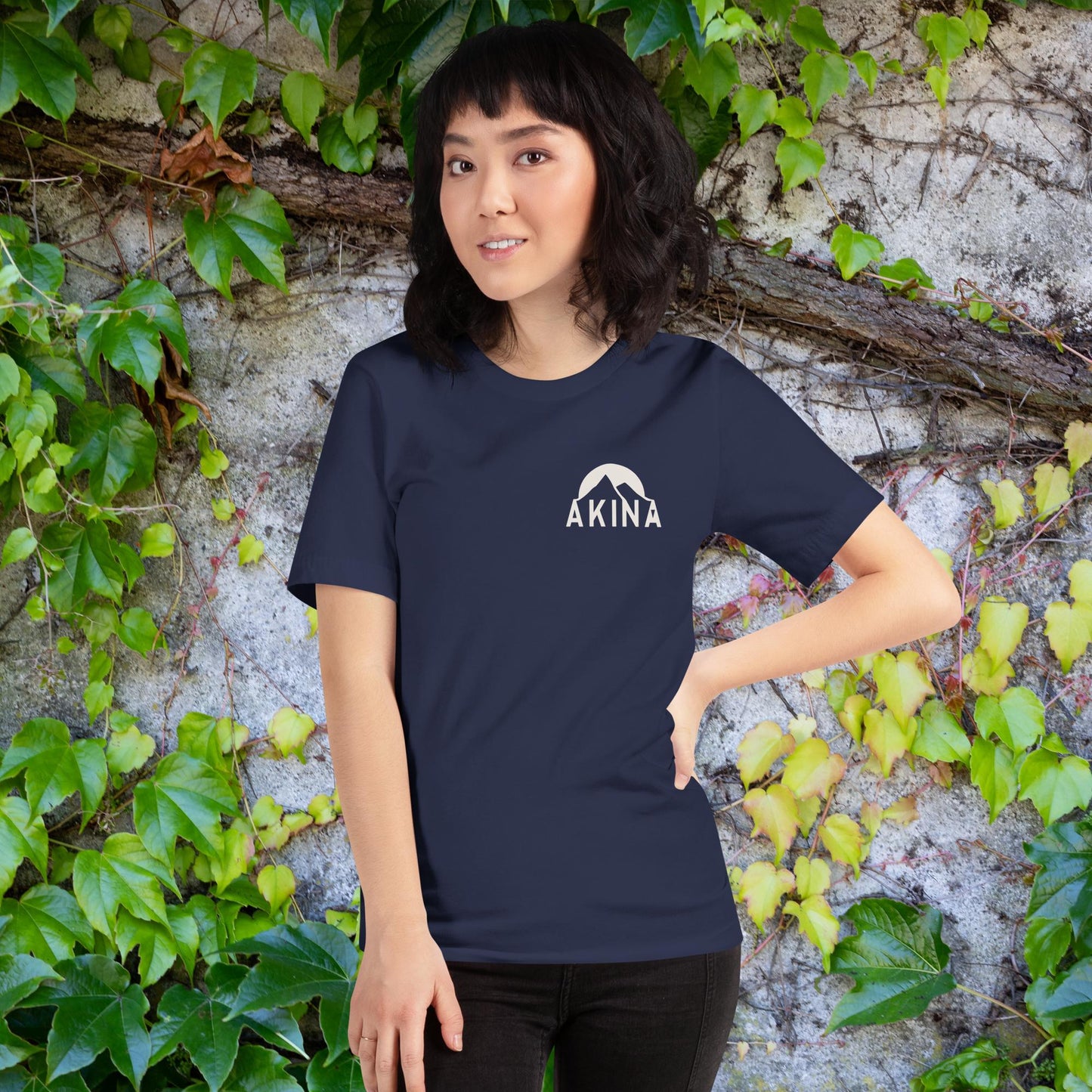 Navy T-Shirt - Akina Emblem